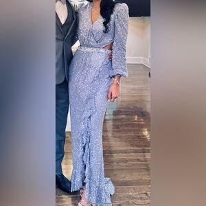 Mac Duggal Lavender Sequin Formal Dress